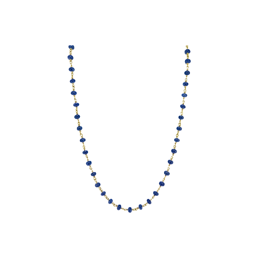 20K Sapphire Beads Necklace